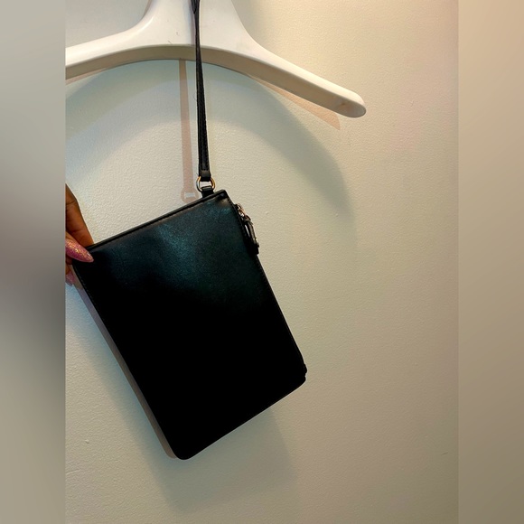 Karl Lagerfeld black wristlet bag pouch - Picture 3 of 5